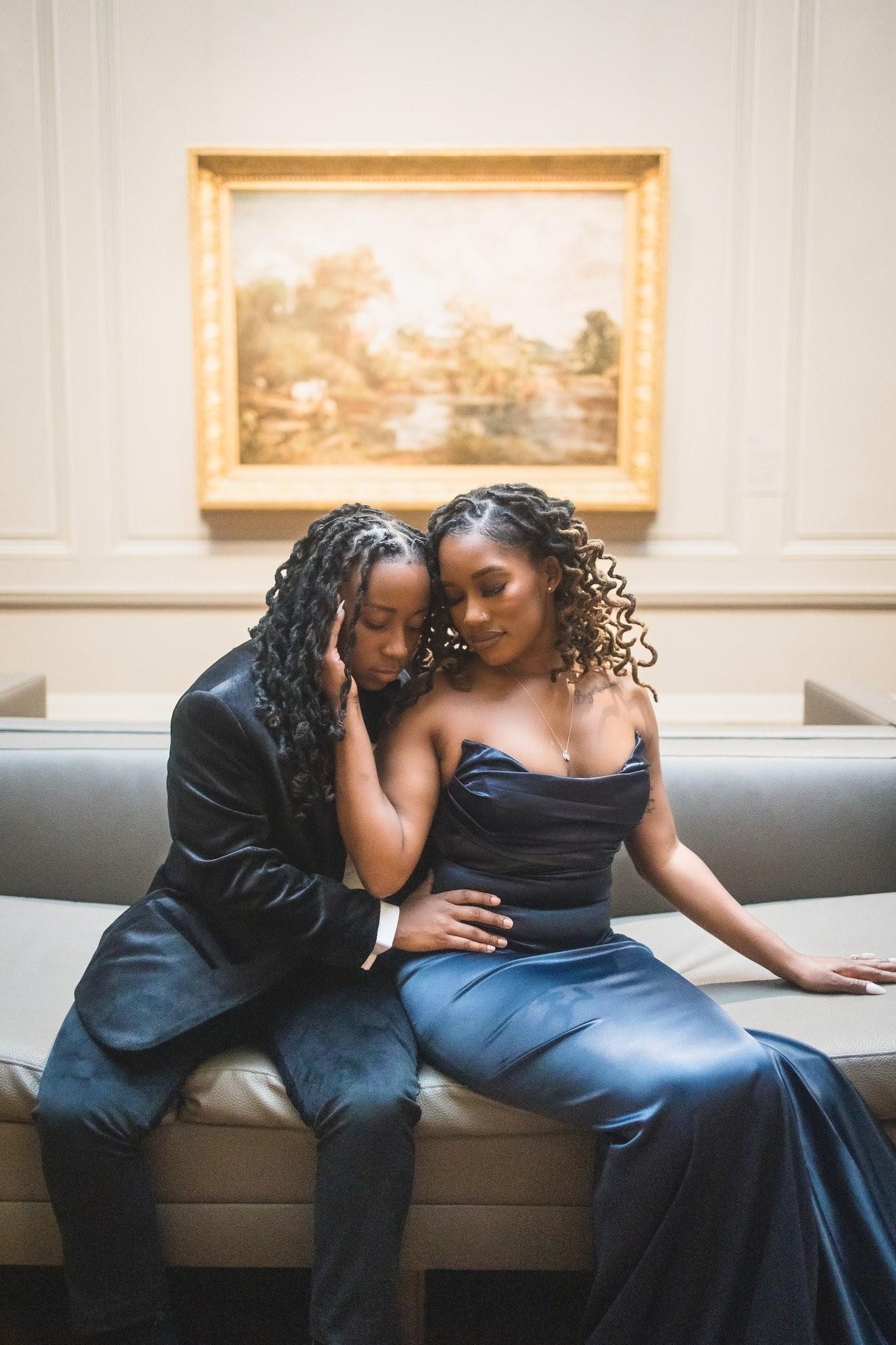 A Romantic Engagement Session at the National Gallery of Art D.C.