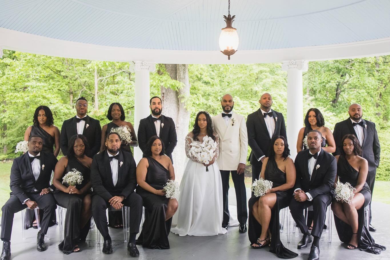 The Timeless Elegance of Black and White Wedding Themes at The Liriodendron Mansion | Bel Air, Maryland