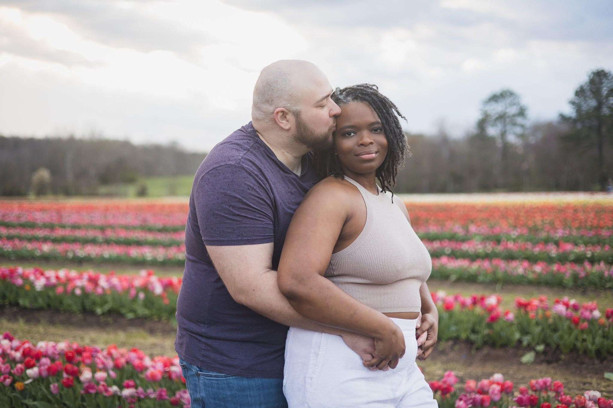 Robert and Michelle’s Burnside Farms Tulip Field Engagement Session: A Springtime Love Story