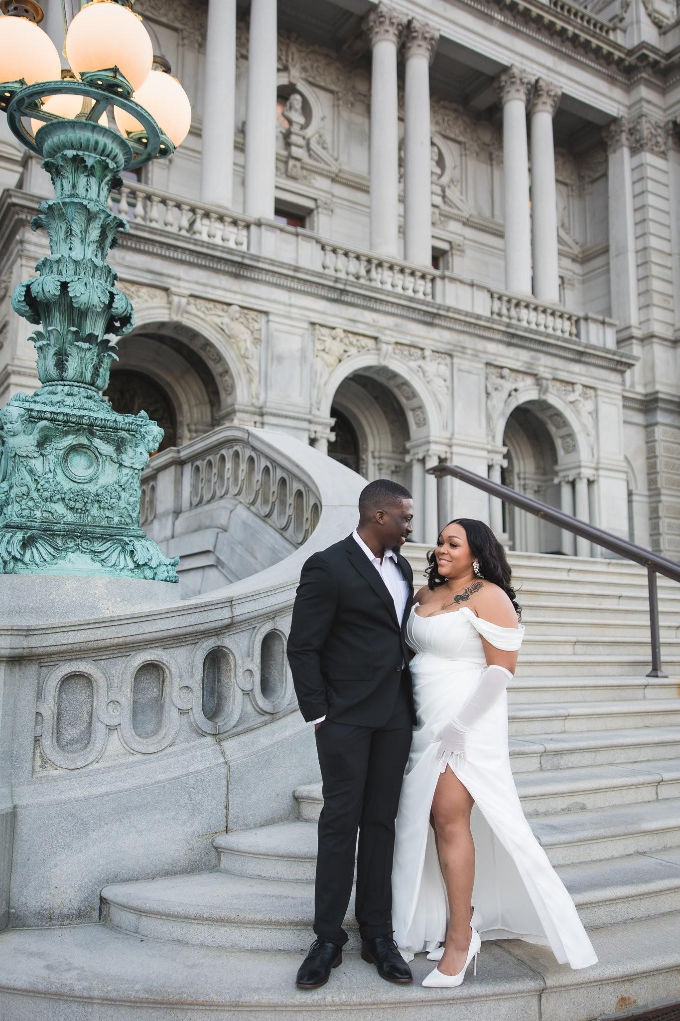 Capturing Timeless Moments: Malcolm and Pamela's Library of Congress Engagement Session